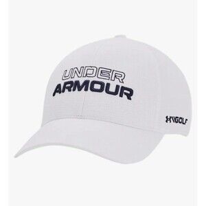 Under Armour Jordan Spieth Tour Golf Hat Fitted Iso Chill White Cap L/XL New